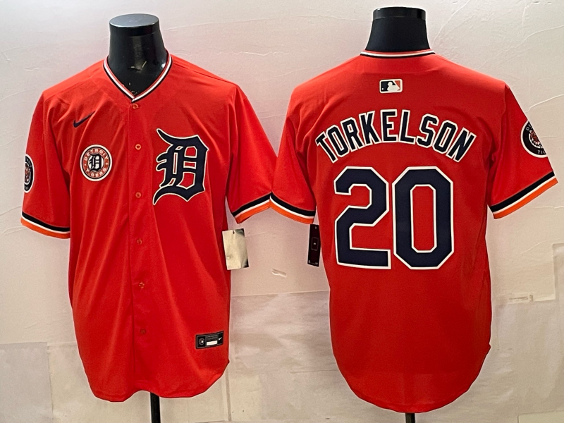 Men Detroit Tigers Torkelson orange Game Nike MLB Jersey 2026004->detroit tigers->MLB Jersey